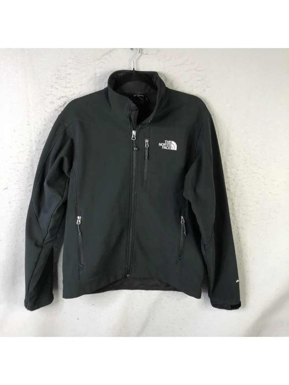 The North Face Softshell Jacket Mens Small Black Apex Full Zip Windbreaker